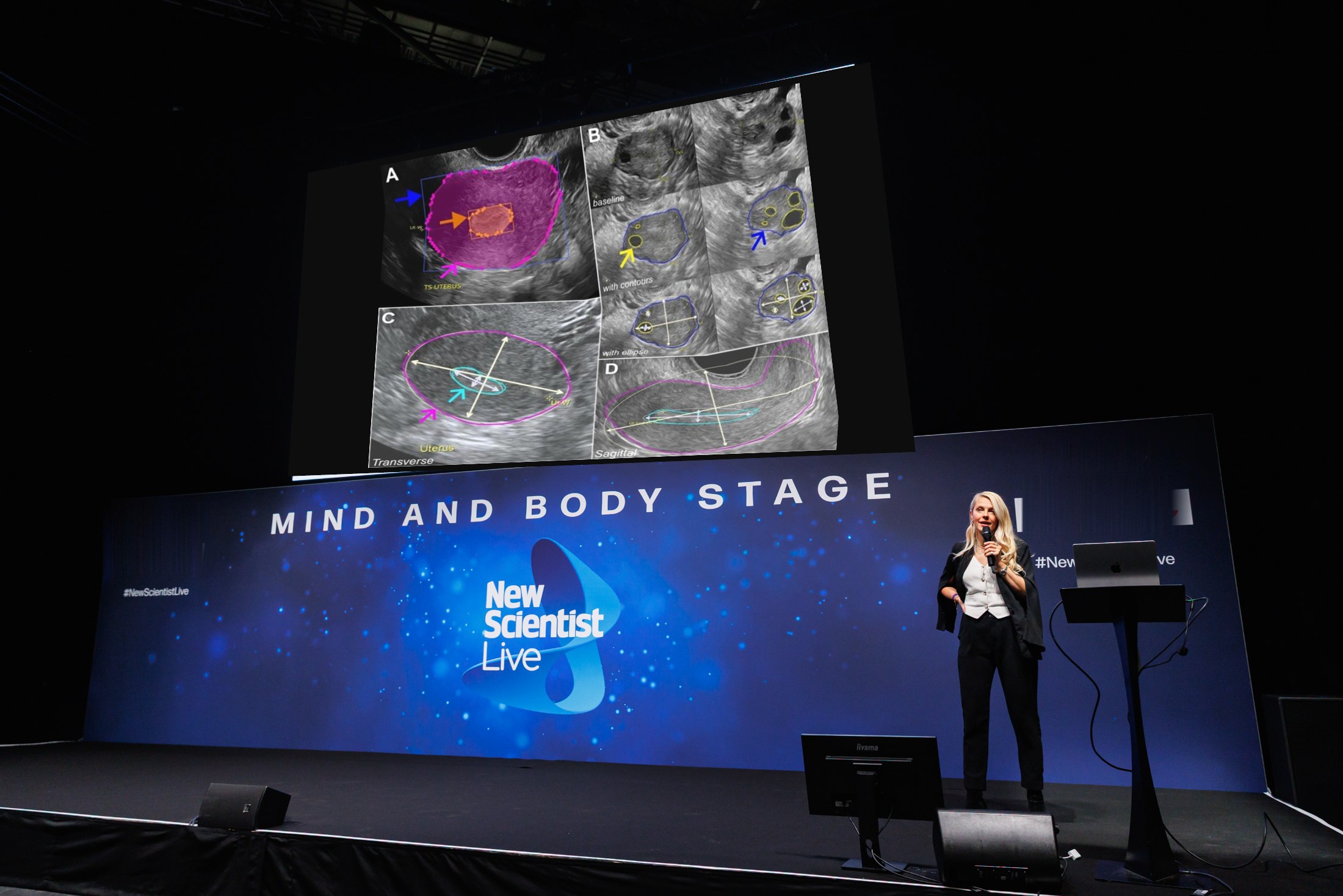 Dr Helen O&rsquo;Neill speaking at New Scientist Live
