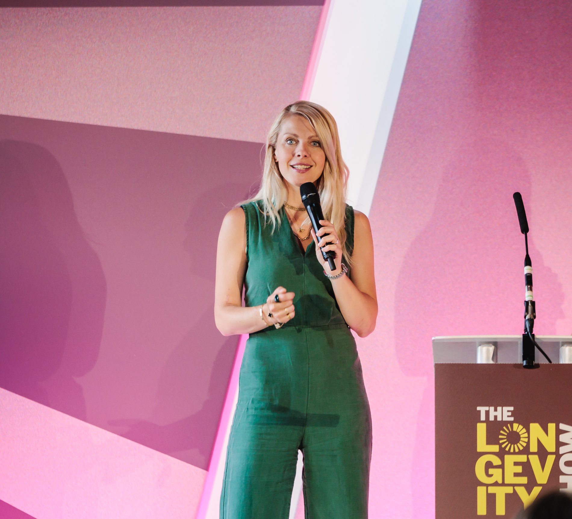 Dr Helen O&rsquo;Neill on stage at The Longevity Show